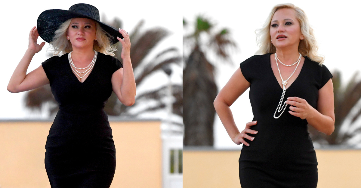 Colier cu Perle Naturale Albe 180 cm, Calitatea AA+, Argint 925, Pe Model, Poziție Dinamică